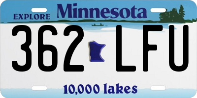 MN license plate 362LFU