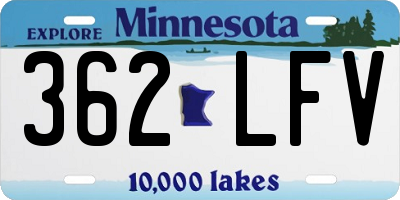 MN license plate 362LFV