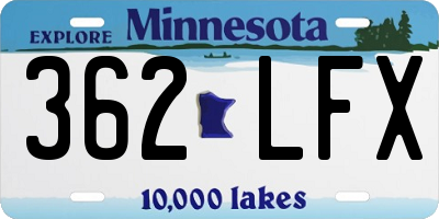 MN license plate 362LFX
