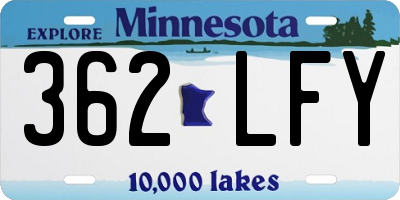 MN license plate 362LFY