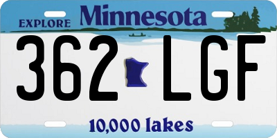 MN license plate 362LGF