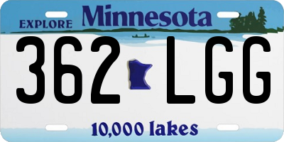 MN license plate 362LGG