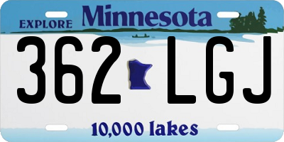 MN license plate 362LGJ