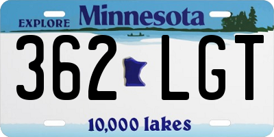 MN license plate 362LGT