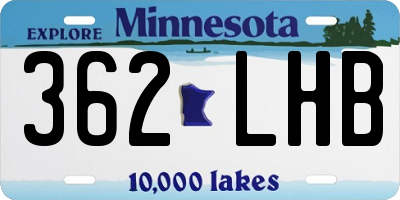MN license plate 362LHB