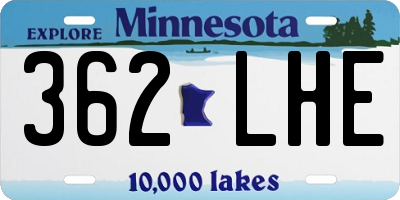 MN license plate 362LHE