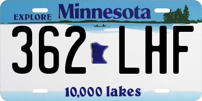 MN license plate 362LHF
