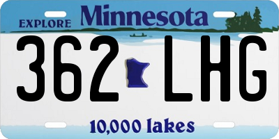 MN license plate 362LHG