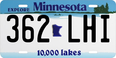 MN license plate 362LHI