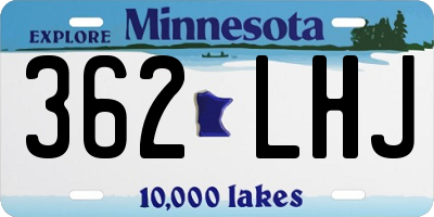 MN license plate 362LHJ