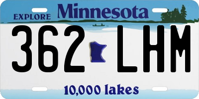 MN license plate 362LHM