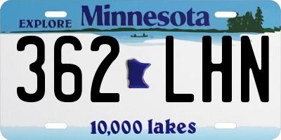 MN license plate 362LHN