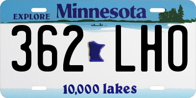 MN license plate 362LHO