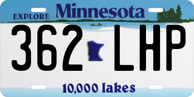 MN license plate 362LHP