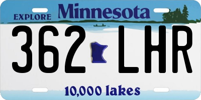 MN license plate 362LHR