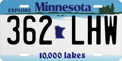 MN license plate 362LHW
