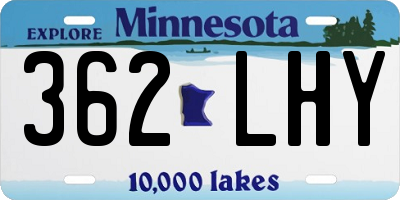 MN license plate 362LHY
