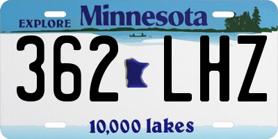 MN license plate 362LHZ