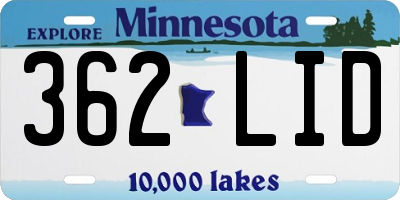 MN license plate 362LID
