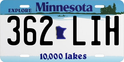 MN license plate 362LIH