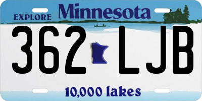 MN license plate 362LJB