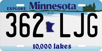 MN license plate 362LJG