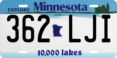 MN license plate 362LJI