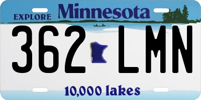 MN license plate 362LMN