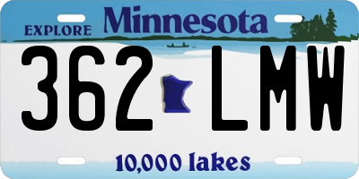 MN license plate 362LMW