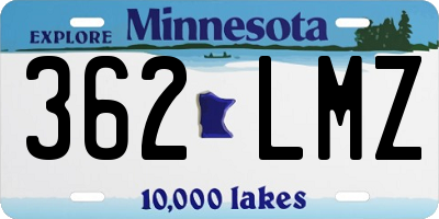 MN license plate 362LMZ