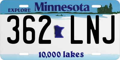 MN license plate 362LNJ