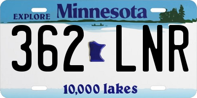 MN license plate 362LNR