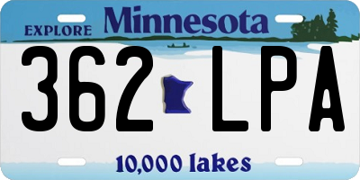 MN license plate 362LPA