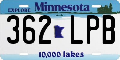 MN license plate 362LPB