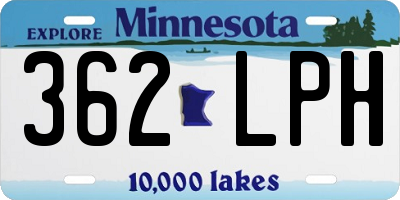 MN license plate 362LPH