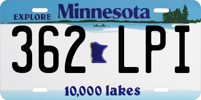 MN license plate 362LPI