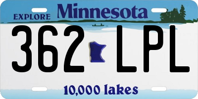MN license plate 362LPL