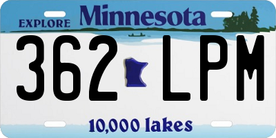 MN license plate 362LPM
