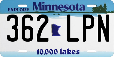 MN license plate 362LPN