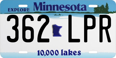MN license plate 362LPR
