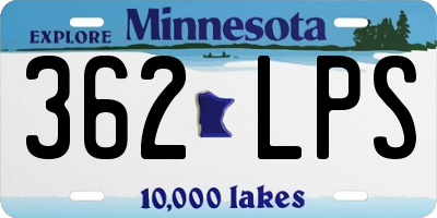 MN license plate 362LPS