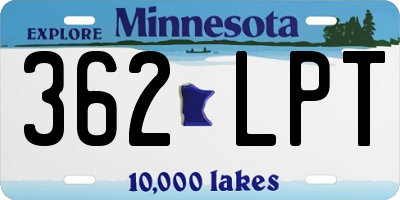 MN license plate 362LPT