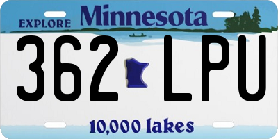 MN license plate 362LPU
