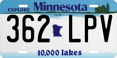MN license plate 362LPV