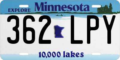 MN license plate 362LPY