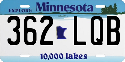 MN license plate 362LQB