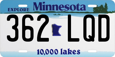 MN license plate 362LQD