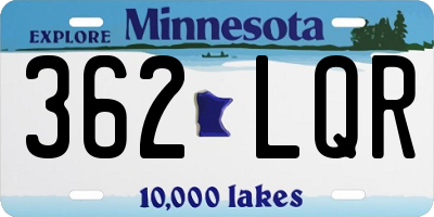 MN license plate 362LQR