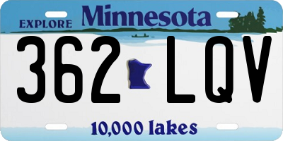 MN license plate 362LQV