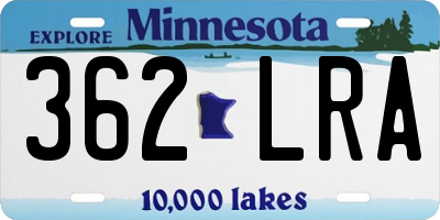 MN license plate 362LRA